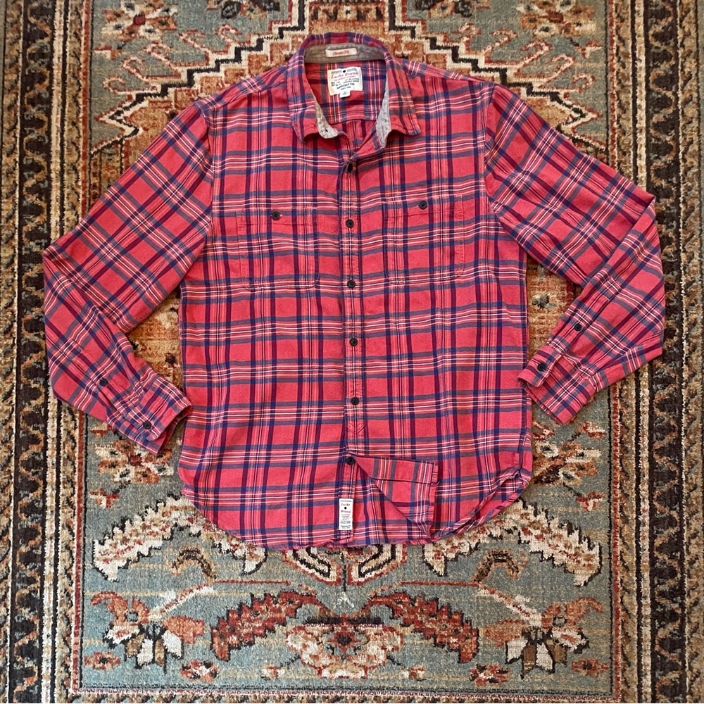 Red Plaid Men's Shirt